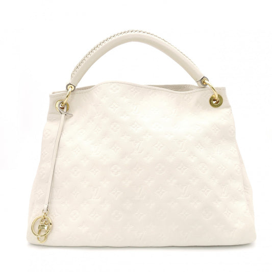LOUIS VUITTON Artzy Monogram Empreinte Shoulder Bag, Leather, White