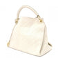 LOUIS VUITTON Artzy Monogram Empreinte Shoulder Bag, Leather, White
