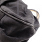 FENDI Mia Chain Bag Zucca Shoulder Bag Nylon/Cotton Black FF Logo