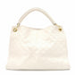 LOUIS VUITTON Artzy Monogram Empreinte Shoulder Bag, Leather, White