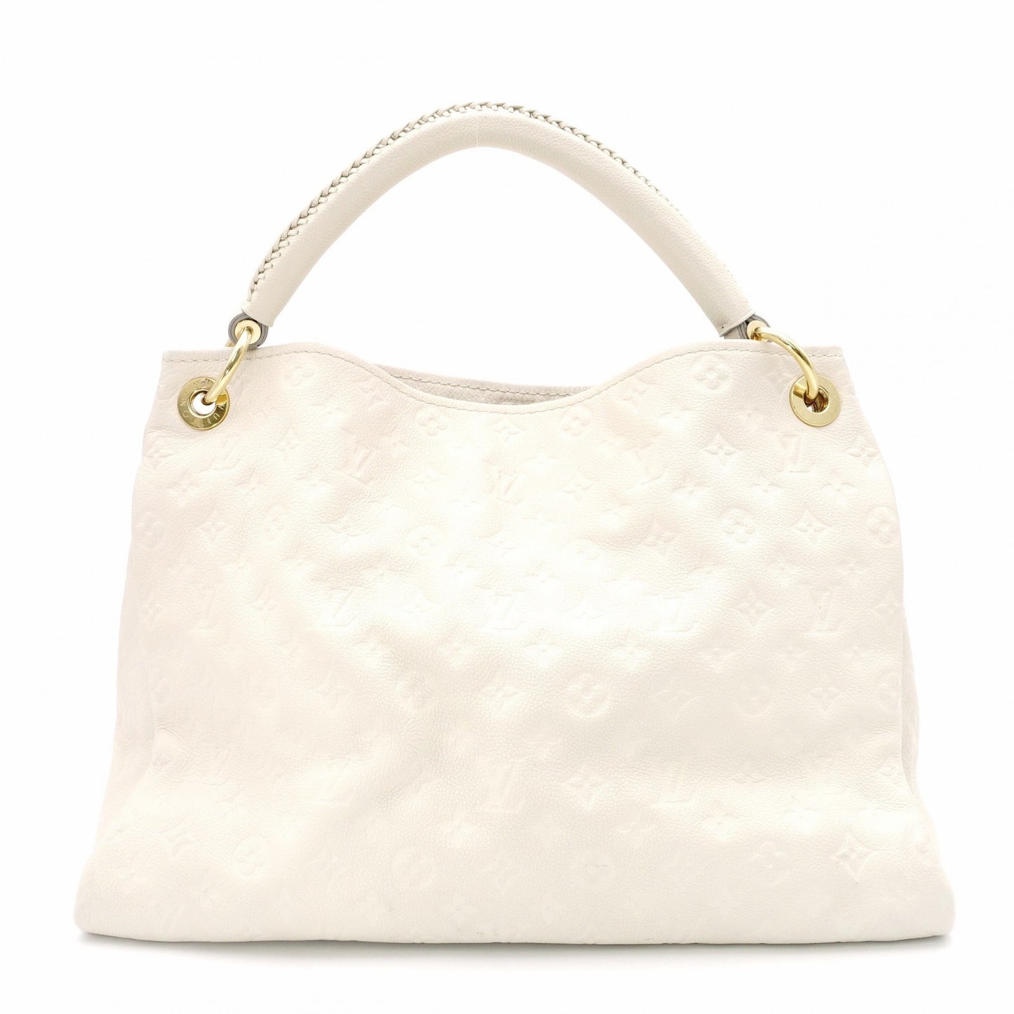 LOUIS VUITTON Artzy Monogram Empreinte Shoulder Bag, Leather, White