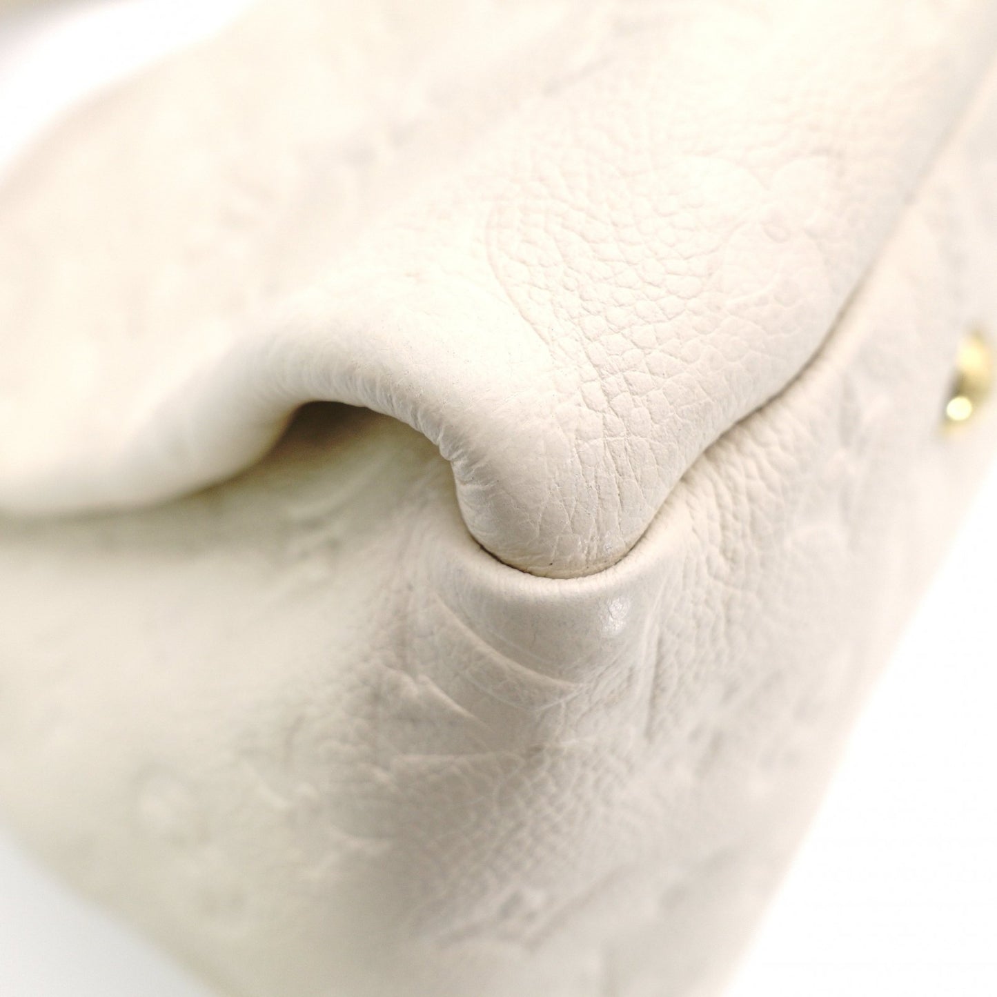 LOUIS VUITTON Artzy Monogram Empreinte Shoulder Bag, Leather, White