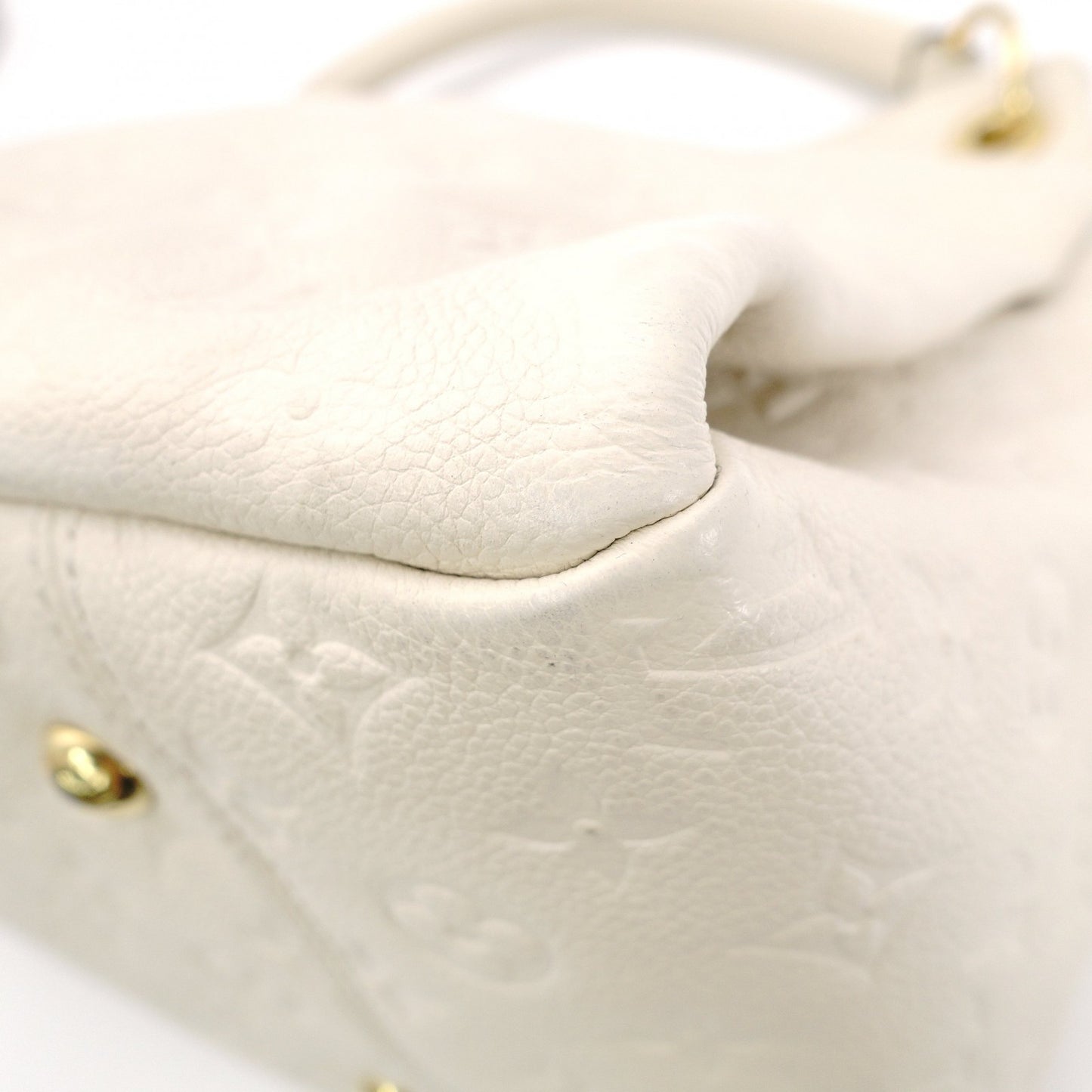 LOUIS VUITTON Artzy Monogram Empreinte Shoulder Bag, Leather, White