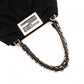 FENDI Mia Chain Bag Zucca Shoulder Bag Nylon/Cotton Black FF Logo