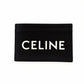 CELINE Pass Case Leather Black × White Black Card Case Business Card Holder R801016