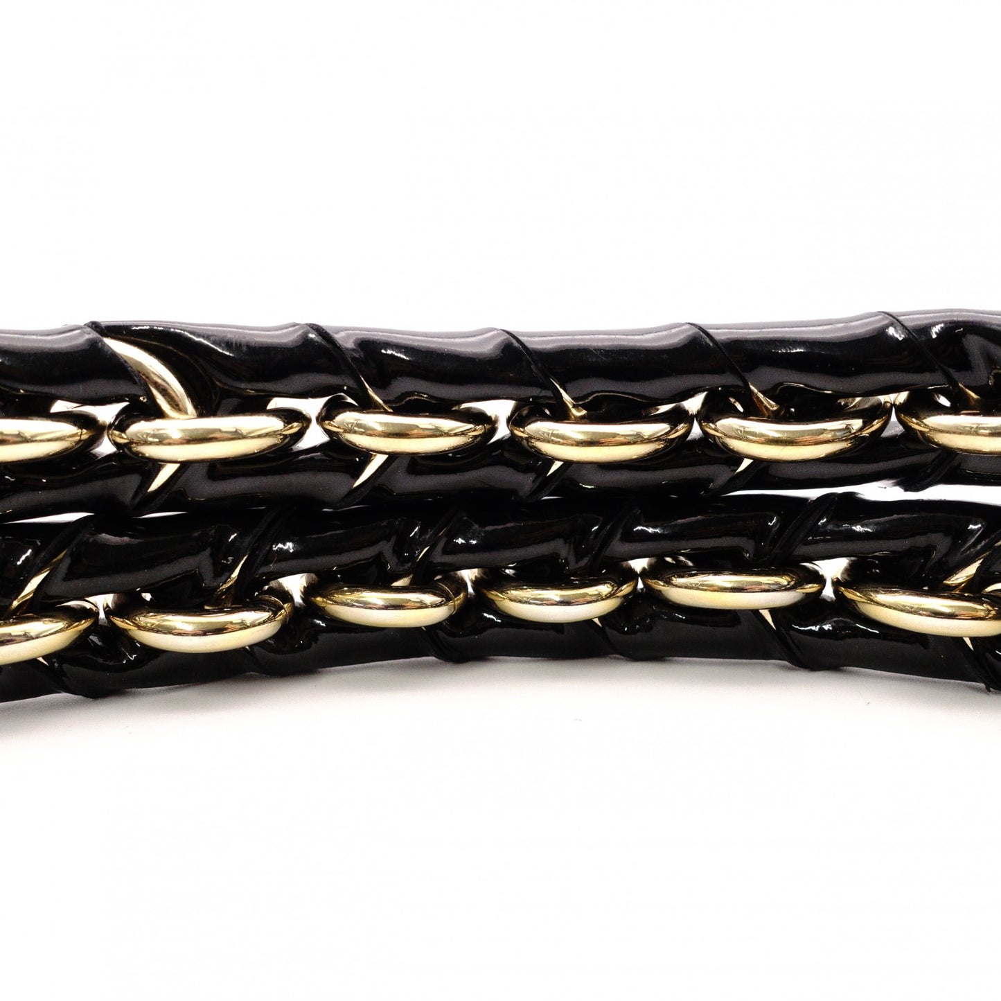 FENDI Mia Chain Bag Zucca Shoulder Bag Nylon/Cotton Black FF Logo