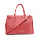 PRADA Galleria Saffiano Leather Handbag, Red, 2-Way, Triangle Logo
