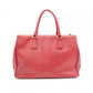PRADA Galleria Saffiano Leather Handbag, Red, 2-Way, Triangle Logo