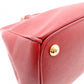PRADA Galleria Saffiano Leather Handbag, Red, 2-Way, Triangle Logo