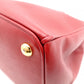 PRADA Galleria Saffiano Leather Handbag, Red, 2-Way, Triangle Logo