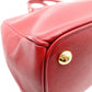 PRADA Galleria Saffiano Leather Handbag, Red, 2-Way, Triangle Logo