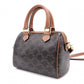 CELINE Triomphe Handbag, 2-Way Shoulder Bag, PVC/Leather, Brown, Women's