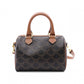 CELINE Triomphe Handbag, 2-Way Shoulder Bag, PVC/Leather, Brown, Women's