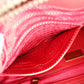 PRADA Galleria Saffiano Leather Handbag, Red, 2-Way, Triangle Logo