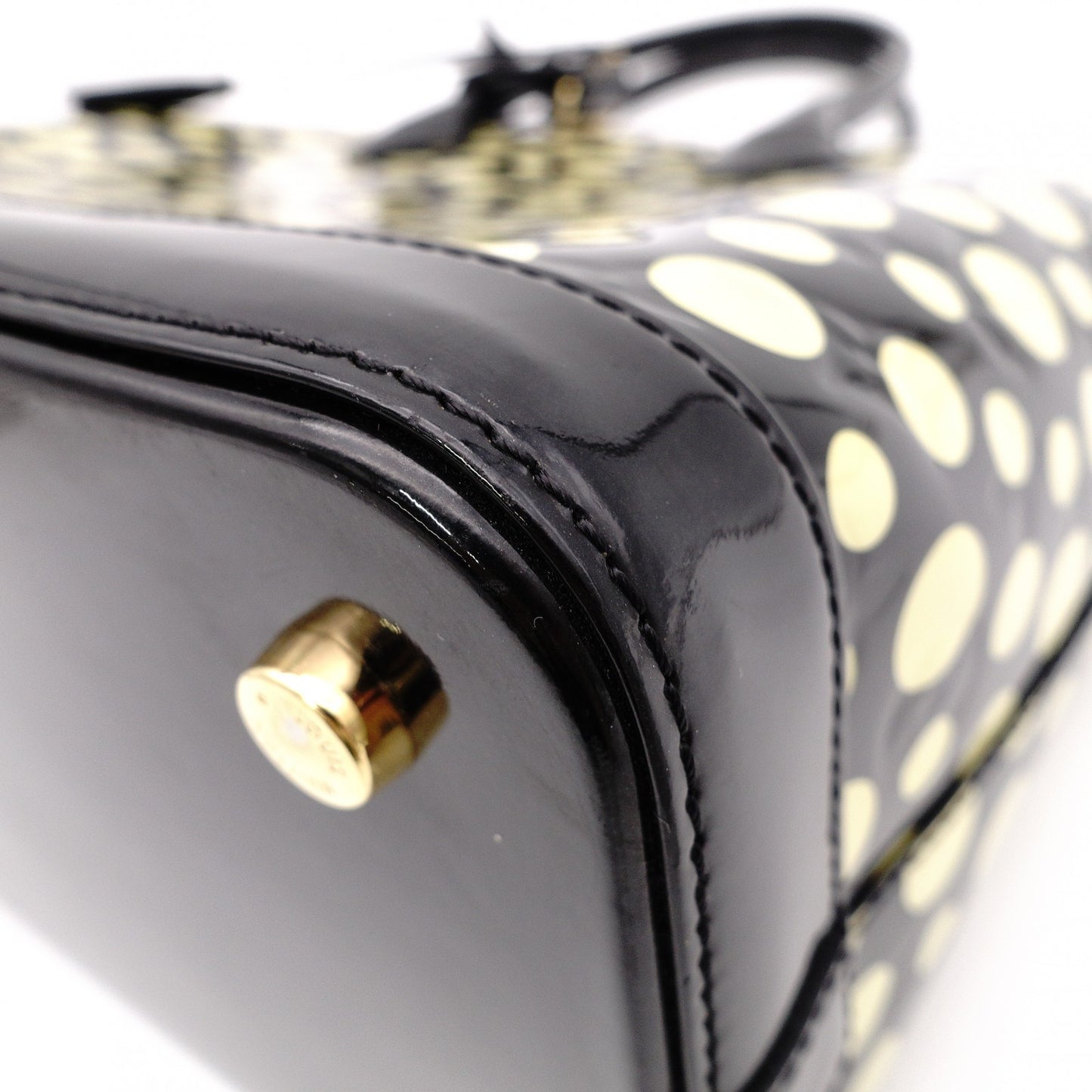 LOUIS VUITTON Lockit MM Vernis Dot Infinity Tote Bag