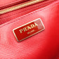PRADA Galleria Saffiano Leather Handbag, Red, 2-Way, Triangle Logo