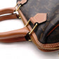CELINE Triomphe Handbag, 2-Way Shoulder Bag, PVC/Leather, Brown, Women's