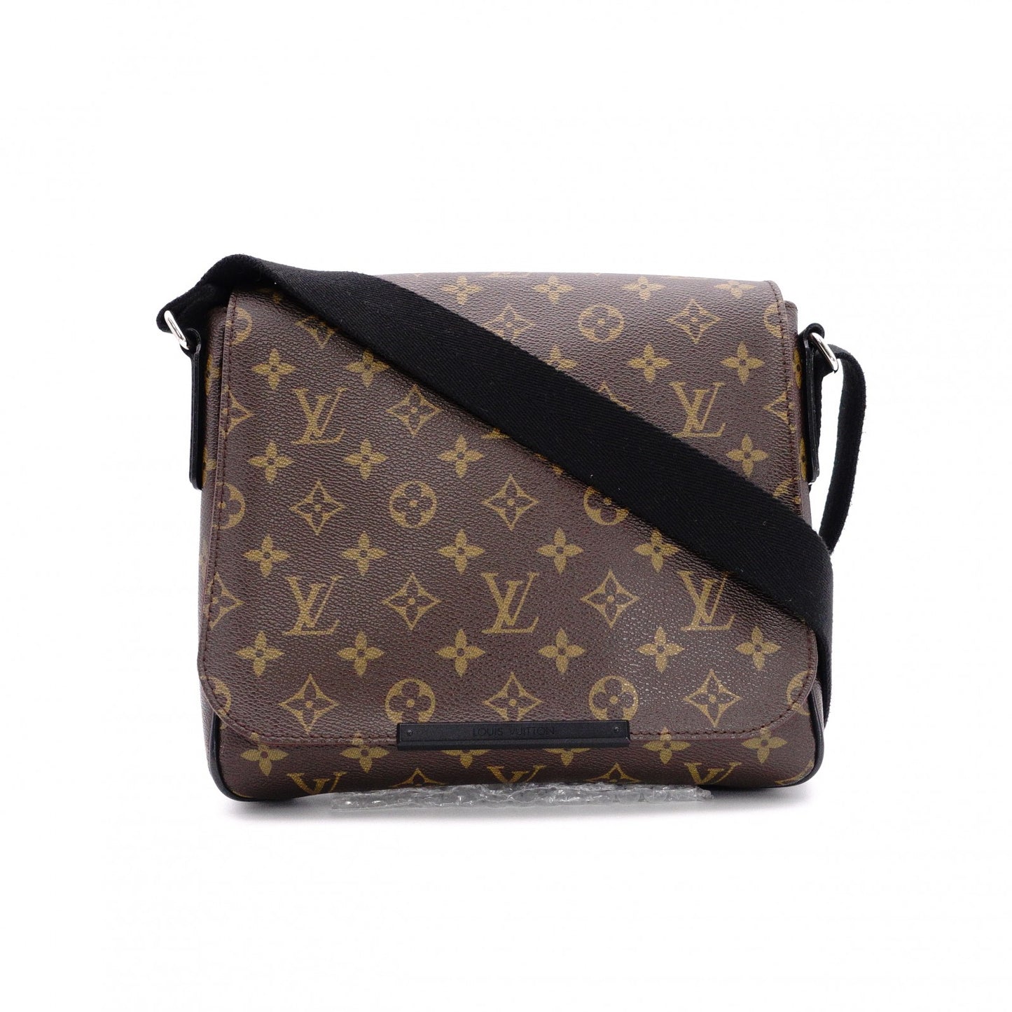 LOUIS VUITTON District Monogram Makassar Shoulder Bag, PVC/Leather, Brown, Men's