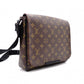 LOUIS VUITTON District Monogram Makassar Shoulder Bag, PVC/Leather, Brown, Men's