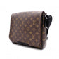LOUIS VUITTON District Monogram Makassar Shoulder Bag, PVC/Leather, Brown, Men's