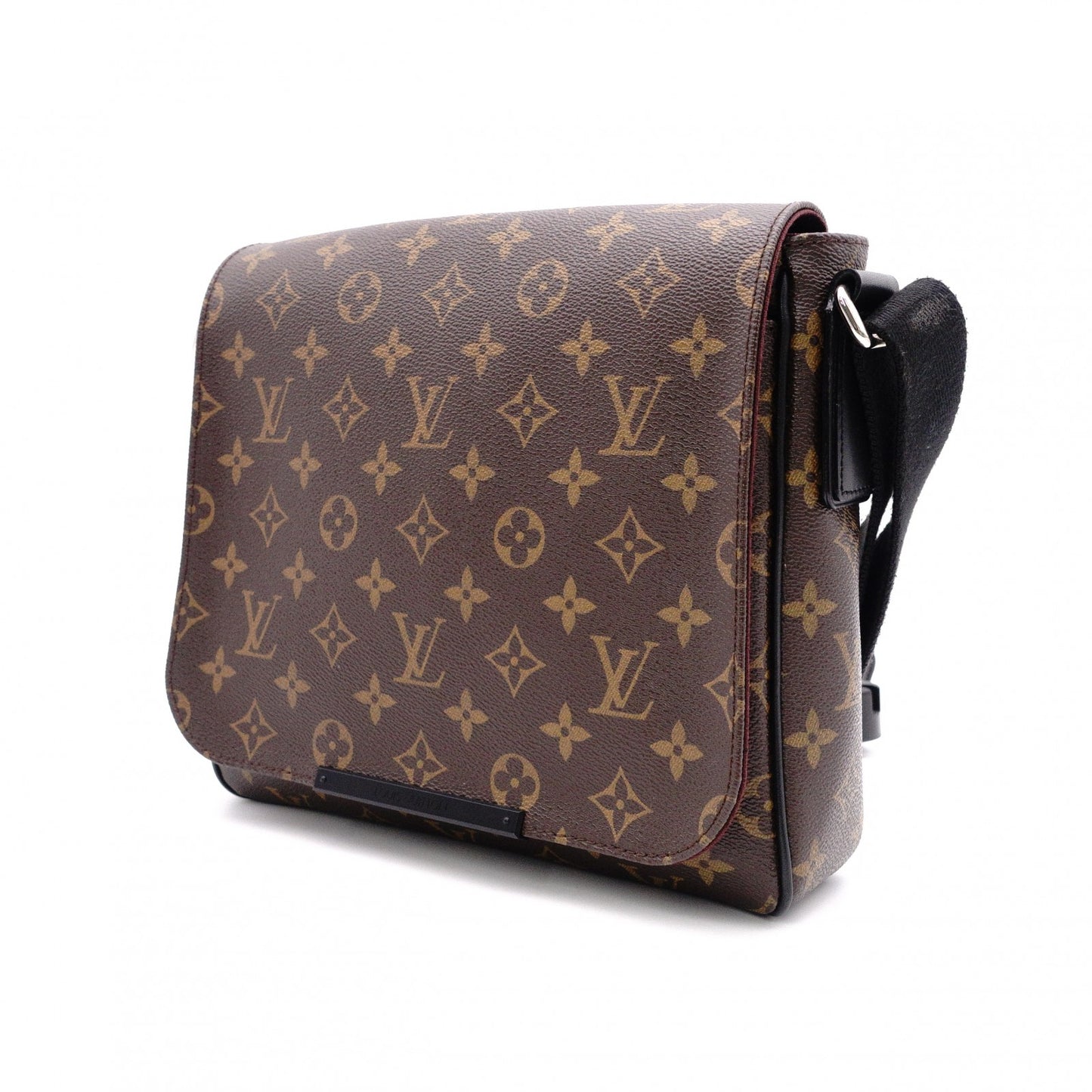 LOUIS VUITTON District Monogram Makassar Shoulder Bag, PVC/Leather, Brown, Men's