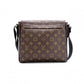 LOUIS VUITTON District Monogram Makassar Shoulder Bag, PVC/Leather, Brown, Men's