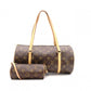 LOUIS VUITTON Papillon 30 Monogram Canvas Shoulder Bag (PVC/Leather, Brown), with Pouch