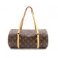 LOUIS VUITTON Papillon 30 Monogram Canvas Shoulder Bag (PVC/Leather, Brown), with Pouch