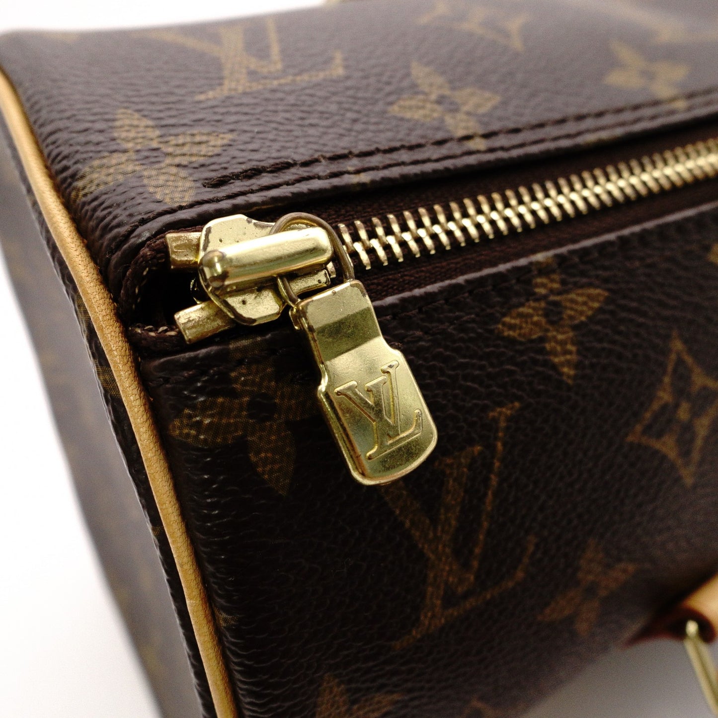 LOUIS VUITTON Papillon 30 Monogram Canvas Shoulder Bag (PVC/Leather, Brown), with Pouch