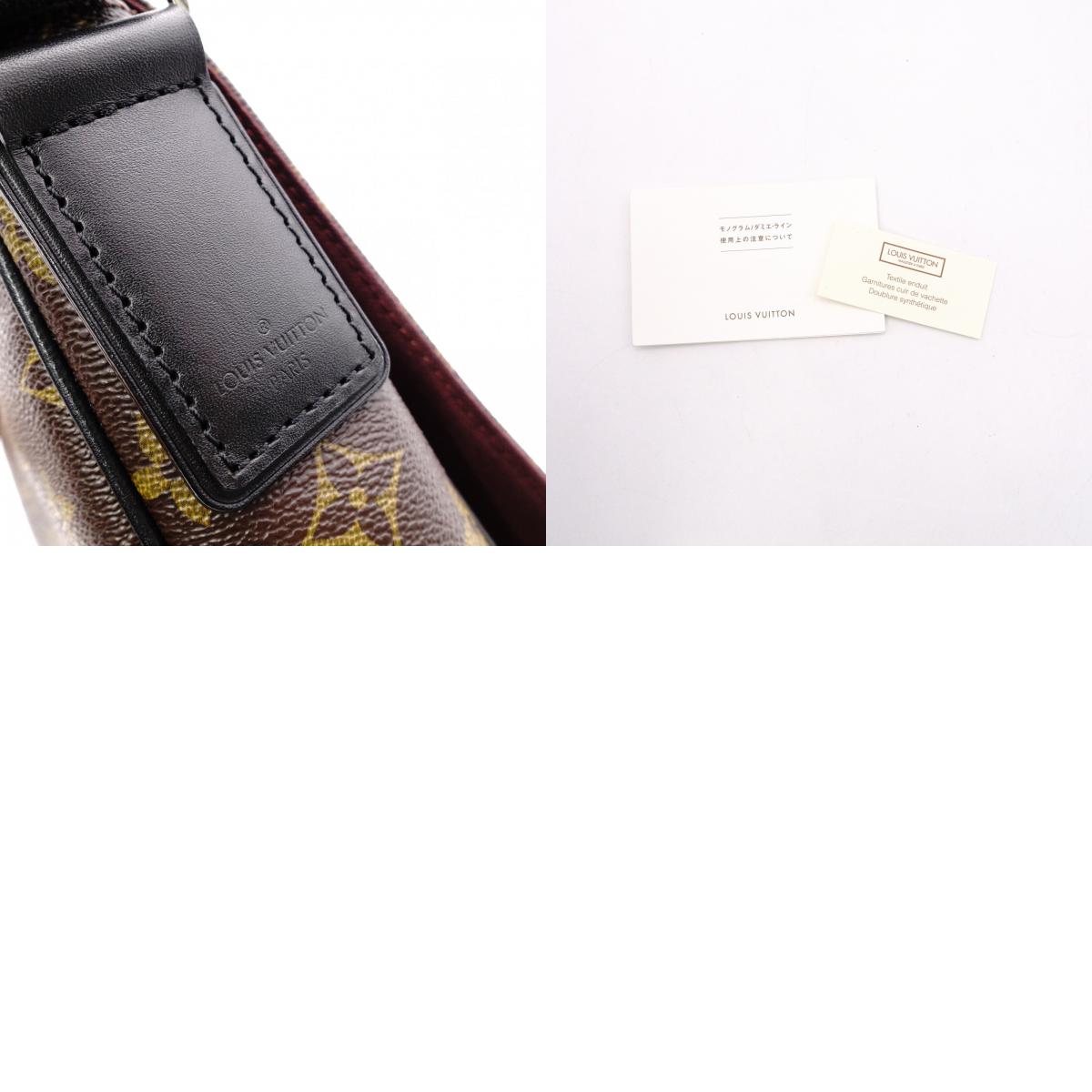 LOUIS VUITTON District Monogram Makassar Shoulder Bag, PVC/Leather, Brown, Men's