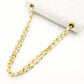 CHANEL Matelassé Double Flap Chain Shoulder Bag White Lambskin Leather Gold Hardware 7-12-331