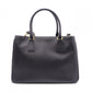 PRADA Galleria Saffiano Lux Handbag, Leather, Black, 2-Way, Gold Hardware, Crossbody