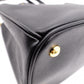 PRADA Galleria Saffiano Lux Handbag, Leather, Black, 2-Way, Gold Hardware, Crossbody