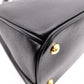 PRADA Galleria Saffiano Lux Handbag, Leather, Black, 2-Way, Gold Hardware, Crossbody