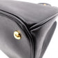 PRADA Galleria Saffiano Lux Handbag, Leather, Black, 2-Way, Gold Hardware, Crossbody
