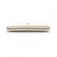 CHANEL Matelassé Long Wallet, Caviar Leather, White with Gold Hardware