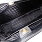 PRADA Galleria Saffiano Lux Handbag, Leather, Black, 2-Way, Gold Hardware, Crossbody