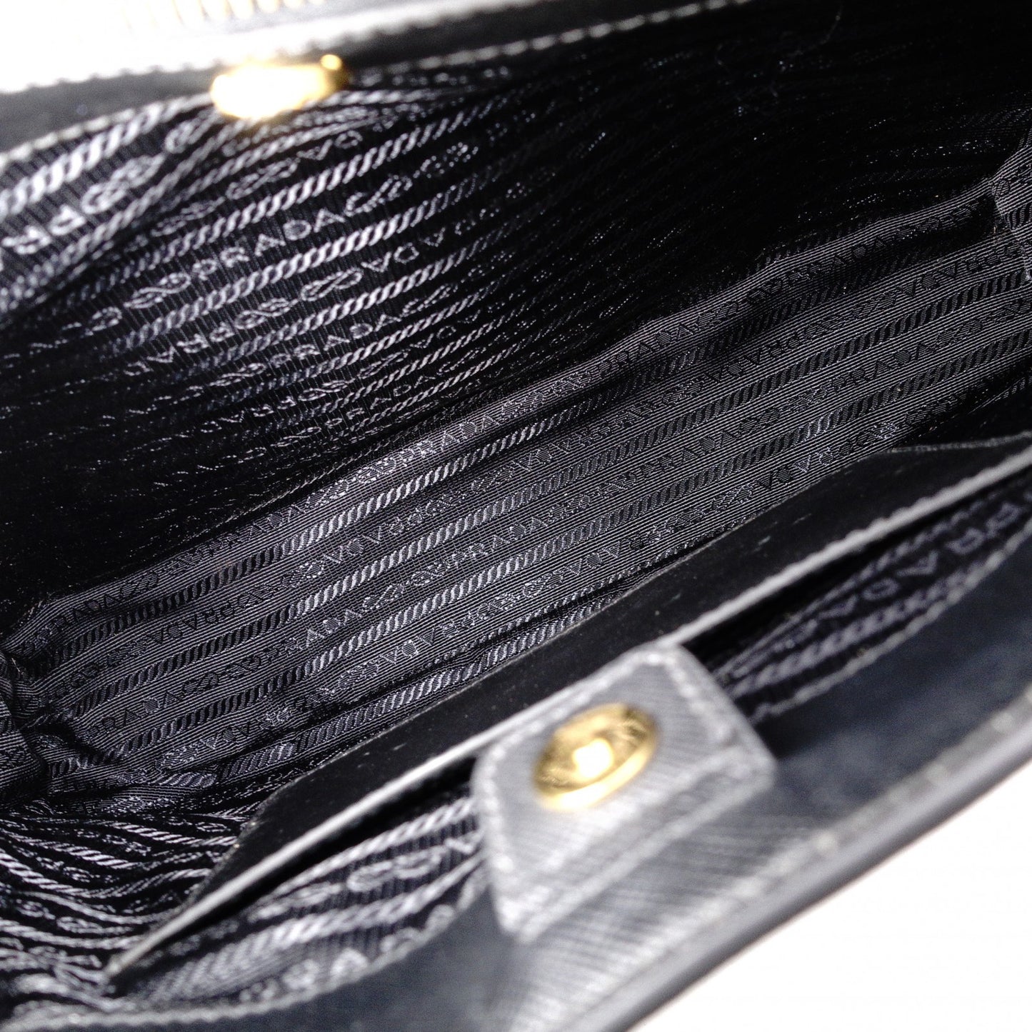 PRADA Galleria Saffiano Lux Handbag, Leather, Black, 2-Way, Gold Hardware, Crossbody