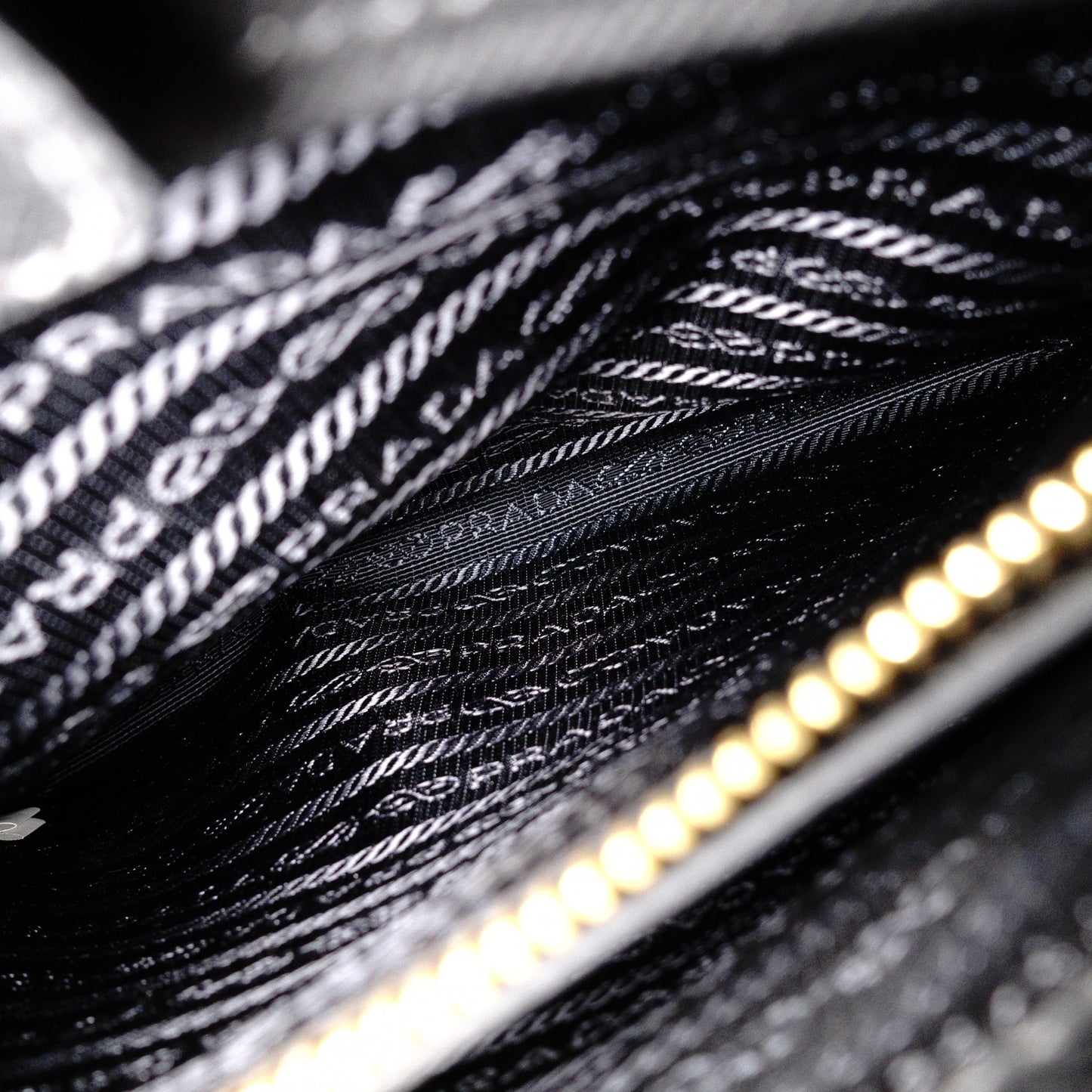 PRADA Galleria Saffiano Lux Handbag, Leather, Black, 2-Way, Gold Hardware, Crossbody