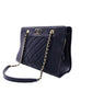 CHANEL Matelassé Chain Shoulder Bag Lambskin Navy Leather Gold Hardware CC Logo 7-12-814