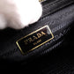 PRADA Galleria Saffiano Lux Handbag, Leather, Black, 2-Way, Gold Hardware, Crossbody