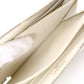 CHANEL Matelassé Long Wallet, Caviar Leather, White with Gold Hardware