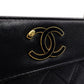 CHANEL Matelassé Chain Shoulder Bag Lambskin Navy Leather Gold Hardware CC Logo 7-12-814