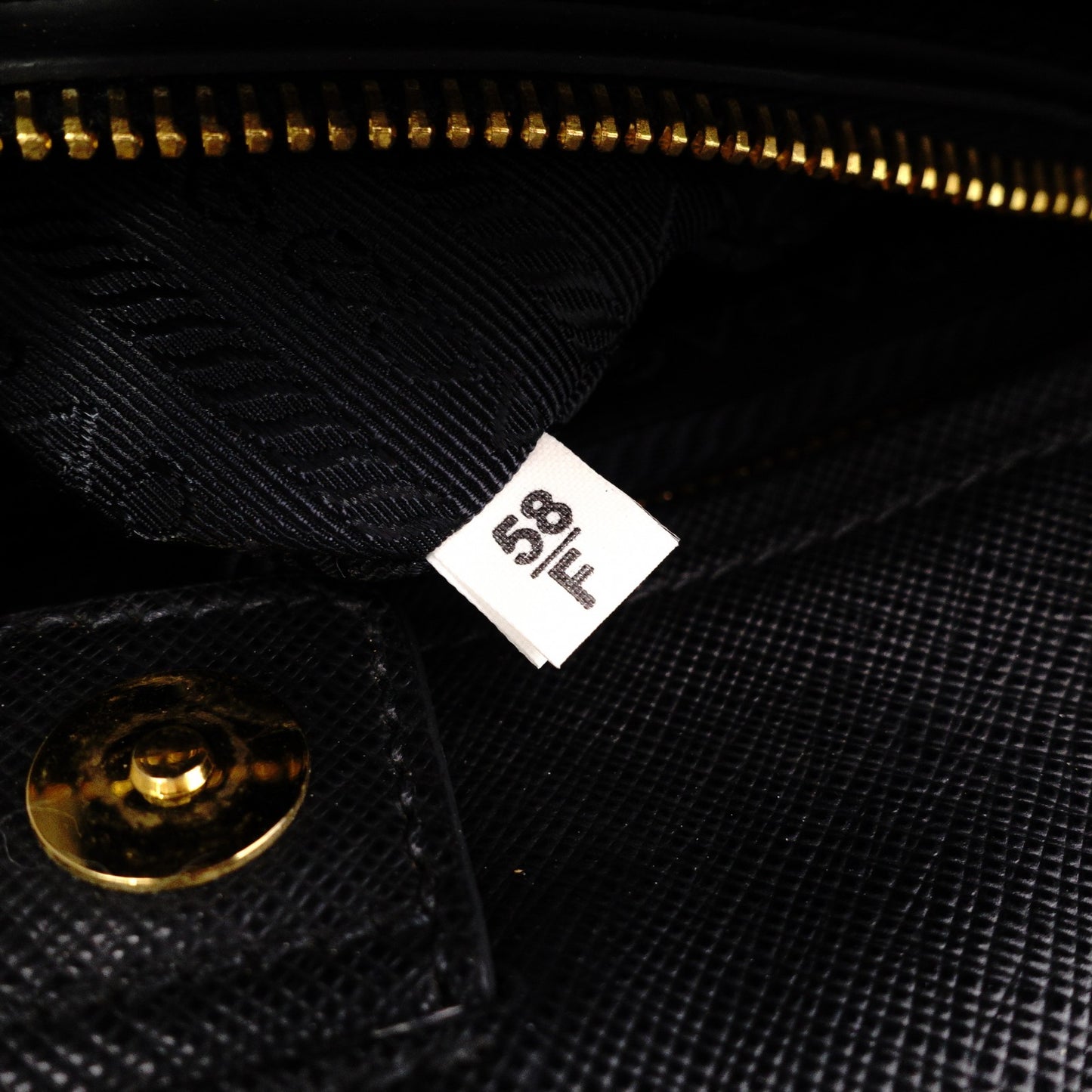 PRADA Galleria Saffiano Lux Handbag, Leather, Black, 2-Way, Gold Hardware, Crossbody