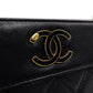 CHANEL Matelassé Chain Shoulder Bag Lambskin Navy Leather Gold Hardware CC Logo 7-12-814