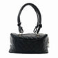 CHANEL Cambon Line Bowling Bag Shoulder Bag Black Leather Lambskin Black CC Logo