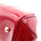 GUCCI Shima Mayfair Shoulder Bag, Patent Leather, Red Tote Bag with Ribbon