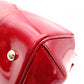 GUCCI Shima Mayfair Shoulder Bag, Patent Leather, Red Tote Bag with Ribbon