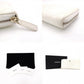 CHANEL Matelassé Long Wallet, Caviar Leather, White with Gold Hardware