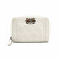 CHANEL Boy Chanel Card Case, Leather, Silver-Tone, Silver Hardware
